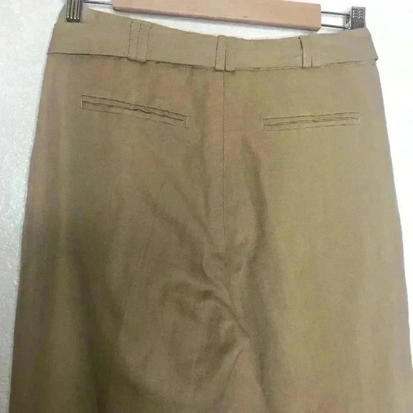 Zapa Pants Tapered Leg Cuffed Pleated Tie Belt - Picture 5 of 10